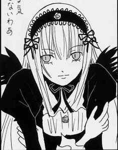 Rating: Safe Score: 0 Tags: 1girl black_wings closed_mouth dress greyscale hairband image long_hair long_sleeves looking_at_viewer monochrome ribbon simple_background smile solo suigintou upper_body white_background wings User: admin