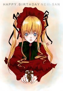 Rating: Safe Score: 0 Tags: 1girl blonde_hair blue_eyes bonnet bow bowtie box capelet dress gift green_bow holding_gift image long_hair long_sleeves looking_at_viewer red_capelet red_dress shinku sidelocks solo twintails upper_body valentine User: admin