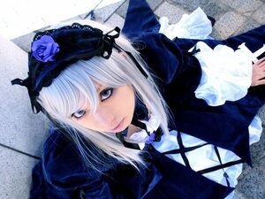 Rating: Safe Score: 0 Tags: 1girl bangs black_dress blue_flower blue_rose chain-link_fence closed_mouth dress fence flower frills gothic_lolita lolita_fashion long_hair long_sleeves looking_at_viewer ribbon rose silver_hair solo suigintou white_hair User: admin