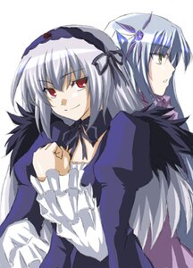 Rating: Safe Score: 0 Tags: 2girls barasuishou black_dress dress frills image juliet_sleeves long_hair long_sleeves looking_at_viewer multiple_girls pair puffy_sleeves red_eyes ribbon rozen_maiden silver_hair simple_background smile suigintou sukoburu80 upper_body white_background wings User: admin