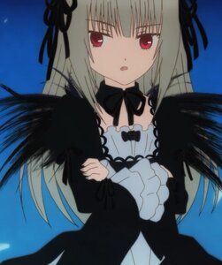 Rating: Safe Score: 0 Tags: 1girl auto_tagged black_dress black_ribbon black_wings blurry crossed_arms depth_of_field dress feathered_wings flower hair_ribbon image long_hair long_sleeves looking_at_viewer red_eyes ribbon silver_hair solo suigintou wings User: admin