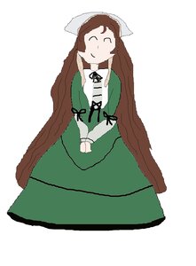 Rating: Safe Score: 0 Tags: 1girl brown_hair closed_eyes closed_mouth dress facing_viewer full_body green_dress image long_hair long_sleeves neck_ribbon ribbon smile solo standing suiseiseki very_long_hair User: admin