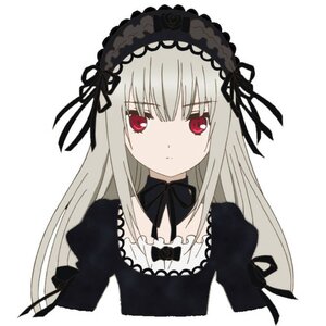 Rating: Safe Score: 0 Tags: 1girl bangs black_dress black_ribbon closed_mouth detached_collar dress expressionless eyebrows_visible_through_hair flower hairband image long_hair looking_at_viewer puffy_sleeves red_eyes ribbon rose silver_hair simple_background solo suigintou upper_body white_background User: admin