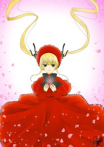 Rating: Safe Score: 0 Tags: 1girl artist_name blonde_hair blue_eyes bonnet bow capelet dress flower image long_hair long_sleeves looking_at_viewer petals red_dress rose_petals shinku solo twintails very_long_hair User: admin