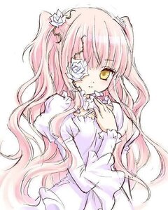 Rating: Safe Score: 0 Tags: 1girl bow dress eyepatch flower frills hair_flower hair_ornament image kaname_madoka kirakishou long_hair long_sleeves looking_at_viewer pink_hair ribbon rose simple_background solo two_side_up ultimate_madoka white_dress white_flower yellow_eyes User: admin