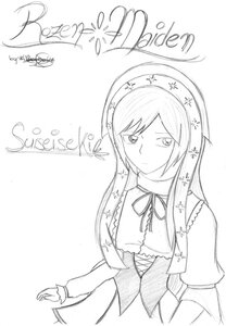 Rating: Safe Score: 0 Tags: 1girl image long_hair looking_at_viewer monochrome ribbon sketch solo star_(symbol) striped suiseiseki swept_bangs User: admin