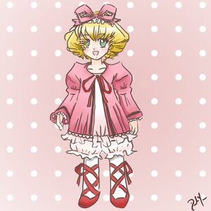 Rating: Safe Score: 0 Tags: 1girl blonde_hair bow dress frills full_body green_eyes halftone halftone_background hina_ichigo hinaichigo image long_sleeves looking_at_viewer open_mouth pantyhose pink_bow pink_dress polka_dot polka_dot_background polka_dot_bow polka_dot_dress polka_dot_legwear red_footwear shoes short_hair smile snowing solo white_legwear User: admin