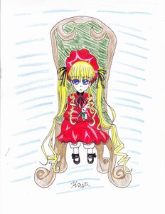 Rating: Safe Score: 0 Tags: 1girl bangs blonde_hair blue_eyes bonnet bow bowtie dress eyebrows_visible_through_hair full_body image long_hair long_sleeves looking_at_viewer pantyhose red_dress shinku shoes solo standing twintails very_long_hair white_legwear User: admin