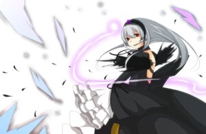 Rating: Safe Score: 0 Tags: 1girl black_dress black_gloves blurry dress feathers flower frills gloves hairband image lolita_fashion long_hair looking_at_viewer red_eyes ribbon rose silver_hair solo suigintou User: admin