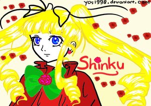 Rating: Safe Score: 0 Tags: 1girl blonde_hair blue_eyes bow drill_hair flower hair_ribbon image jewelry long_hair pink_flower pink_rose portrait red_flower red_rose ribbon ringlets rose shinku smile solo twin_drills twintails yellow_background User: admin