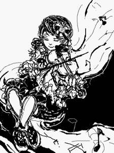 Rating: Safe Score: 0 Tags: 1girl flower greyscale hair_flower hair_ornament image kanaria monochrome solo User: admin