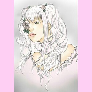 Rating: Safe Score: 0 Tags: 1girl bangs bare_shoulders flower frills hair_flower hair_ornament image kirakishou lips long_hair looking_at_viewer solo traditional_media twintails white_hair yellow_eyes User: admin