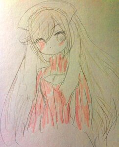 Rating: Safe Score: 0 Tags: 1girl blush image long_hair looking_at_viewer monochrome solo suiseiseki traditional_media very_long_hair User: admin
