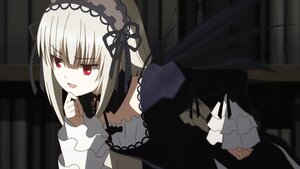 Rating: Safe Score: 0 Tags: 1girl :d bangs bare_shoulders black_dress black_ribbon black_wings dress eyebrows_visible_through_hair frills gothic_lolita hairband image juliet_sleeves lolita_fashion long_hair long_sleeves looking_at_viewer open_mouth red_eyes ribbon silver_hair smile solo suigintou very_long_hair wings User: admin