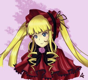 Rating: Safe Score: 0 Tags: 1girl bangs blonde_hair blue_eyes bonnet bow bowtie capelet dress drill_hair flower image long_hair long_sleeves looking_at_viewer pink_rose red_dress rose shinku sidelocks smile solo twintails upper_body User: admin