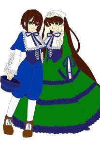 Rating: Safe Score: 0 Tags: 2girls blue_dress brown_hair dress frills green_dress green_eyes hat hat_removed head_scarf headwear_removed heterochromia image long_hair long_sleeves looking_at_viewer multiple_girls pair pantyhose red_eyes ribbon short_hair siblings sisters smile souseiseki suiseiseki top_hat twins very_long_hair white_legwear User: admin