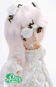 Rating: Safe Score: 0 Tags: 1girl artist_name doll dress flower kirakishou lips long_hair rose solo striped white_flower white_hair white_rose User: admin