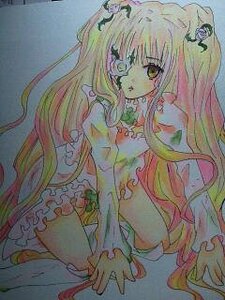 Rating: Safe Score: 0 Tags: 1girl blonde_hair dress frills image kirakishou long_hair long_sleeves pink_hair solo traditional_media very_long_hair yellow_eyes User: admin