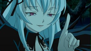 Rating: Safe Score: 0 Tags: 1girl black_ribbon hair_ribbon hairband half-closed_eyes image long_hair looking_at_viewer purple_eyes ribbon smile solo suigintou tree upper_body User: admin