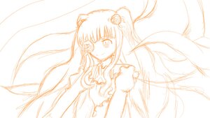 Rating: Safe Score: 0 Tags: 1girl blush bow choker dress flower hair_flower hair_ornament image kirakishou long_hair monochrome rose sketch smile solo two_side_up User: admin