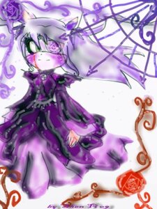 Rating: Safe Score: 0 Tags: 1girl barasuishou blurry blurry_foreground cure_moonlight depth_of_field dress flower frills image kneeling long_hair purple_flower purple_hair purple_rose purple_theme rose solo User: admin