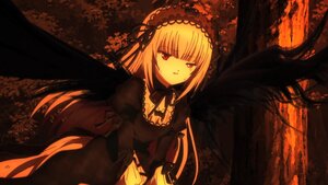 Rating: Safe Score: 0 Tags: 1girl auto_tagged black_wings dress frills hairband heterochromia image lolita_hairband long_hair long_sleeves looking_at_viewer smile solo suigintou tree very_long_hair wings User: admin