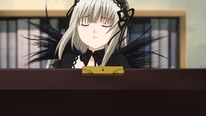 Rating: Safe Score: 0 Tags: 1girl bangs black_dress black_ribbon black_wings blurry blurry_background closed_eyes closed_mouth depth_of_field detached_collar dress hairband image long_hair photo ribbon silver_hair solo suigintou User: admin