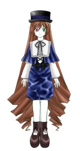 Rating: Safe Score: 0 Tags: 1girl blue_dress boots brown_hair capelet costume_switch dress drill_hair full_body green_eyes hat heterochromia image long_hair long_sleeves looking_at_viewer pantyhose red_eyes simple_background smile solo souseiseki standing suiseiseki top_hat very_long_hair white_background white_legwear User: admin