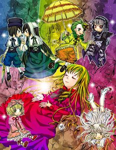 Rating: Safe Score: 0 Tags: 6+girls blonde_hair blue_eyes boots bow brown_hair closed_eyes dress frills green_hair hat hina_ichigo image kanaria long_hair long_sleeves multiple multiple_girls red_dress red_eyes shinku short_hair silver_hair smile souseiseki suigintou suiseiseki tagme very_long_hair User: admin