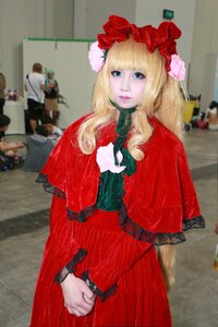 Rating: Safe Score: 0 Tags: 1girl blonde_hair blue_eyes blurry blurry_background depth_of_field dress flower hair_ornament lips long_hair looking_at_viewer multiple_boys photo realistic red_dress shinku solo solo_focus User: admin