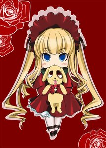 Rating: Safe Score: 0 Tags: 1girl blonde_hair blue_eyes blush bonnet bow chibi dress drill_hair flower image long_hair long_sleeves looking_at_viewer pink_rose red_background red_dress red_flower red_rose rose shinku solo stuffed_animal very_long_hair User: admin