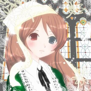 Rating: Safe Score: 0 Tags: 1girl black_ribbon brown_hair dress frills hat image lace ribbon solo suiseiseki upper_body User: admin