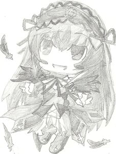 Rating: Safe Score: 0 Tags: 1girl animal bat bird bird_on_head crow feathers greyscale hat image long_hair monochrome reiuji_utsuho ribbon seagull smile solo sparrow suigintou traditional_media wings User: admin