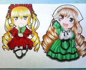 Rating: Safe Score: 0 Tags: 2girls blonde_hair blue_eyes bonnet bow bowtie dress drill_hair image long_hair long_sleeves looking_at_viewer multiple_girls open_mouth pair photo shinku smile suiseiseki traditional_media twin_drills twintails very_long_hair User: admin