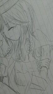 Rating: Safe Score: 0 Tags: 1girl closed_eyes frills greyscale houraisan_kaguya image long_hair long_sleeves monochrome sketch smile solo souseiseki traditional_media upper_body white_background wide_sleeves User: admin