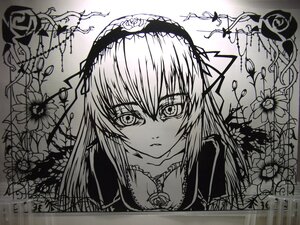 Rating: Safe Score: 0 Tags: 1girl breasts closed_mouth collarbone dress flower frills frown greyscale hairband image long_hair looking_at_viewer monochrome rose solo suigintou upper_body User: admin