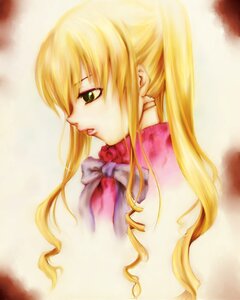 Rating: Questionable Score: 0 Tags: 1girl auto_tagged blonde_hair bow green_eyes image long_hair profile rose shinku solo striped twintails upper_body vertical_stripes User: admin