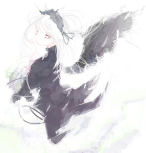 Rating: Safe Score: 0 Tags: 1girl bangs black_dress black_ribbon black_wings dress frills hairband image long_hair long_sleeves ribbon silver_hair solo suigintou wings User: admin