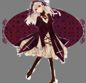 Rating: Safe Score: 0 Tags: 1girl auto_tagged boots dress flower frills full_body hairband image lolita_hairband long_hair long_sleeves looking_at_viewer red_eyes ribbon rose smile solo standing suigintou transparent_background wings User: admin