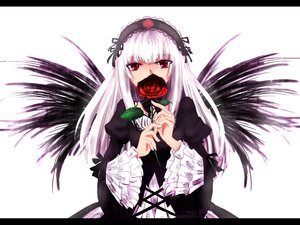 Rating: Safe Score: 0 Tags: 1girl black_dress black_wings dress feathers flower frilled_sleeves frills hairband holding holding_flower image letterboxed lolita_fashion lolita_hairband long_hair long_sleeves looking_at_viewer red_eyes red_flower red_rose rose silver_hair solo suigintou upper_body white_background wings User: admin