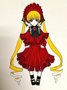 Rating: Safe Score: 0 Tags: 1girl black_footwear blonde_hair blue_eyes bonnet bow bowtie capelet dress drill_hair flower full_body green_bow green_neckwear image long_hair long_sleeves looking_at_viewer red_dress rose shinku shoes sidelocks solo standing twin_drills twintails very_long_hair User: admin