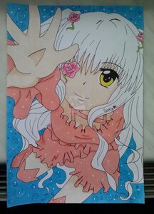 Rating: Safe Score: 0 Tags: 1girl flower image kirakishou long_hair photo pink_flower rose smile solo traditional_media watercolor_(medium) User: admin