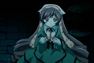 Rating: Safe Score: 0 Tags: 1girl dress frills green_dress heterochromia image long_hair long_sleeves looking_at_viewer red_eyes ribbon solo suiseiseki very_long_hair User: admin