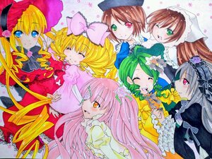 Rating: Safe Score: 0 Tags: 6+girls blonde_hair blue_eyes blush bonnet bow brown_hair closed_eyes dress drill_hair eyepatch flower frills green_eyes green_hair hairband hat head_scarf heterochromia hina_ichigo image kanaria long_hair long_sleeves looking_at_viewer multiple multiple_girls one_eye_closed open_mouth pink_bow pink_eyes pink_hair red_dress red_eyes rose shinku short_hair siblings silver_hair sisters smile souseiseki suigintou suiseiseki tagme top_hat traditional_media twin_drills twins twintails watercolor_(medium) User: admin