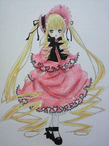 Rating: Safe Score: 0 Tags: 1girl blonde_hair bow colored_pencil_(medium) dress frills full_body green_eyes image long_hair long_sleeves looking_at_viewer marker_(medium) photo red_dress shinku shoes solo standing tongue tongue_out traditional_media twintails very_long_hair watercolor_(medium) User: admin
