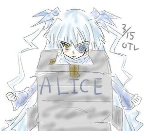 Rating: Safe Score: 0 Tags: 1girl bangs barasuishou clenched_hand clenched_hands heterochromia image long_sleeves looking_at_viewer simple_background solo twintails white_background yellow_eyes User: admin