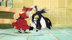 Rating: Safe Score: 0 Tags: 1boy 1girl black_hair blonde_hair dress image long_hair pair shinku suigintou tile_floor tiles very_long_hair User: admin