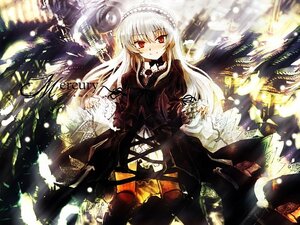 Rating: Safe Score: 0 Tags: 1girl black_dress blush cross dress feathers frills hairband image lolita_hairband long_hair long_sleeves looking_at_viewer red_eyes smile solo suigintou very_long_hair wings User: admin