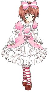 Rating: Safe Score: 0 Tags: 1boy bow brown_hair crossdressing dress frills full_body green_eyes hair_bow heterochromia image lolita_fashion long_sleeves pantyhose pink_bow puffy_sleeves red_eyes shoes short_hair solo souseiseki standing striped striped_legwear User: admin
