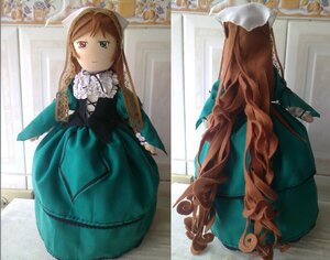 Rating: Safe Score: 0 Tags: 1girl brown_hair doll dress frills green_dress green_eyes heterochromia long_hair long_sleeves looking_at_viewer red_eyes smile solo standing suiseiseki User: admin